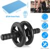 Ab Roller Wheel Fitness Exercise Wheel Roller w/ Knee Pad for Abs Workout Core Strength Exercise Home Gym