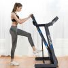 2.25 HP Folding Electric Motorized Power Treadmill with Blue Backlit LCD Display