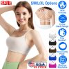 Women Cross Back Sport Bras Padded Strappy Crop Open Back Low Impact Bras Sexy Fitness Tank Tops with Removable Pads Thin Straps for Gym Yoga Workout
