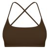 Women Cross Back Sport Bras Padded Strappy Crop Open Back Low Impact Bras Sexy Fitness Tank Tops with Removable Pads Thin Straps for Gym Yoga Workout