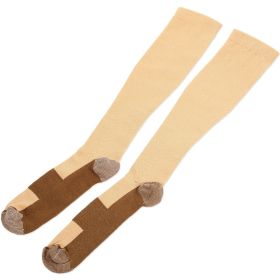 Unisex Copper Compression Socks Women Man Durable Hose Graduated Support Socks for Running Nursing Shin Splints Edema Swelling Recovery (Option: LXL_Beige)