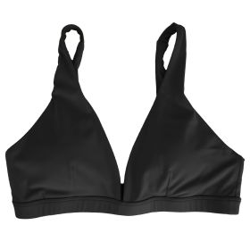 Women Deep V-Neck Sports Bras U-Shaped Back Sport Bras Padded Strappy Crop Open Back Low Impact Bras Sexy Fitness Tank Tops with Removable Pads for Gy (Option: Black_M)