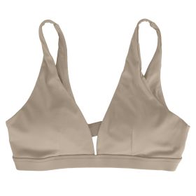 Women Deep V-Neck Sports Bras U-Shaped Back Sport Bras Padded Strappy Crop Open Back Low Impact Bras Sexy Fitness Tank Tops with Removable Pads for Gy (Option: White_M)