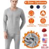 Men Thermal Underwear Set Long Johns Pants Long Sleeve Soft Underwear Kit Top Bottom Winter Sports Suits