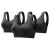 3 Pack Sport Bras For Women Seamless Wire-free Bra Light Support Tank Tops For Fitness Workout Sports Yoga Sleep Wearing