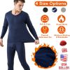 Men Thermal Underwear Set Long Johns Pants Long Sleeve Soft Underwear Kit Top Bottom Winter Sports Suits
