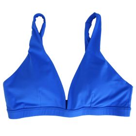 Women Deep V-Neck Sports Bras U-Shaped Back Sport Bras Padded Strappy Crop Open Back Low Impact Bras Sexy Fitness Tank Tops with Removable Pads for Gy (Option: Blue_L)