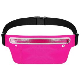 Unisex Sport Waist Pack Running Belt Bag Pouch Adjustable Bounce Free Sweat-Proof Lightweight Slim (Option: Pink)